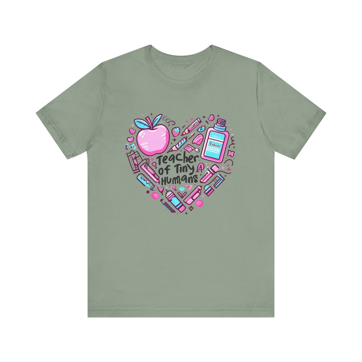 Teacher Heart Graphic Tee, Unisex Teacher Shirt, Gift for Educators, Back to School, Teacher Appreciation, Cute Teacher Outfit