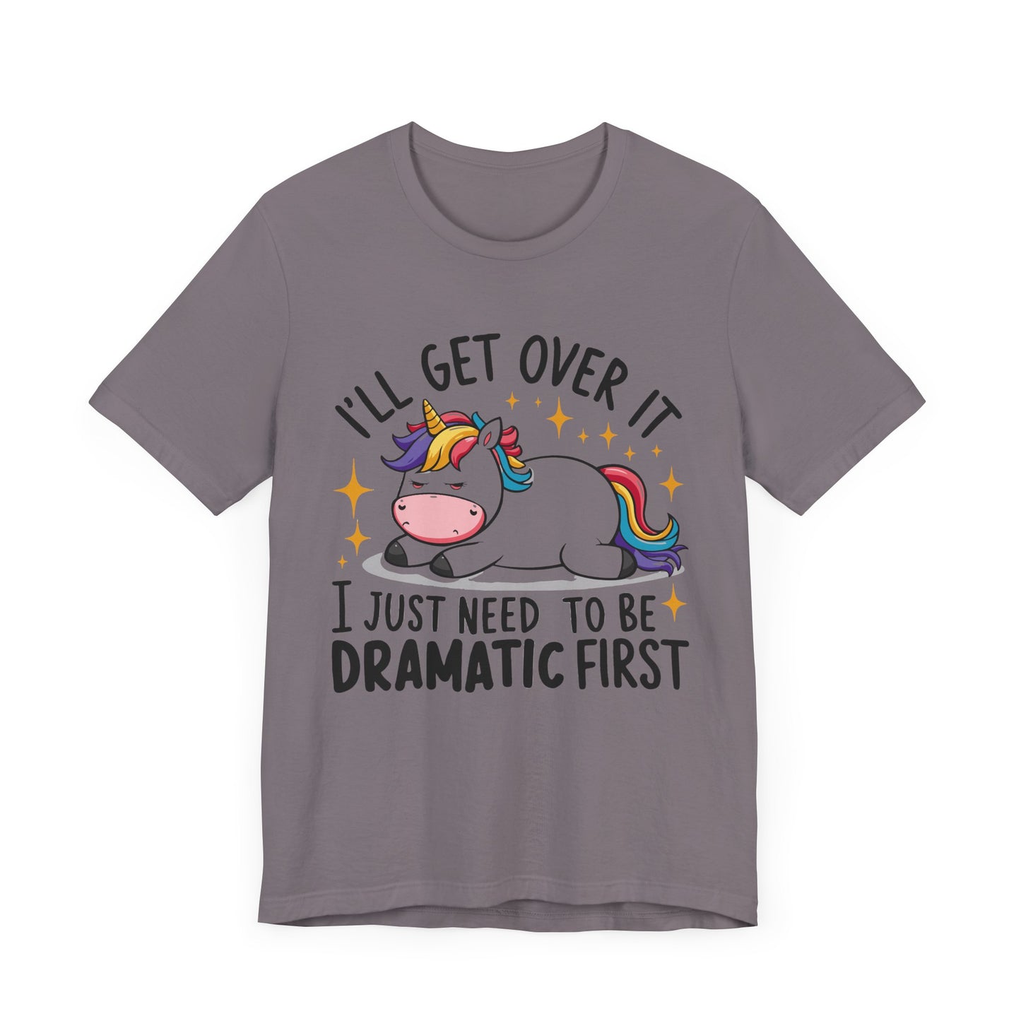 Dramatic Unicorn Tee - Whimsical Humor Shirt for Unicorn Lovers, Fun Gift for Birthdays, Parties, Social Events, Casual Wear