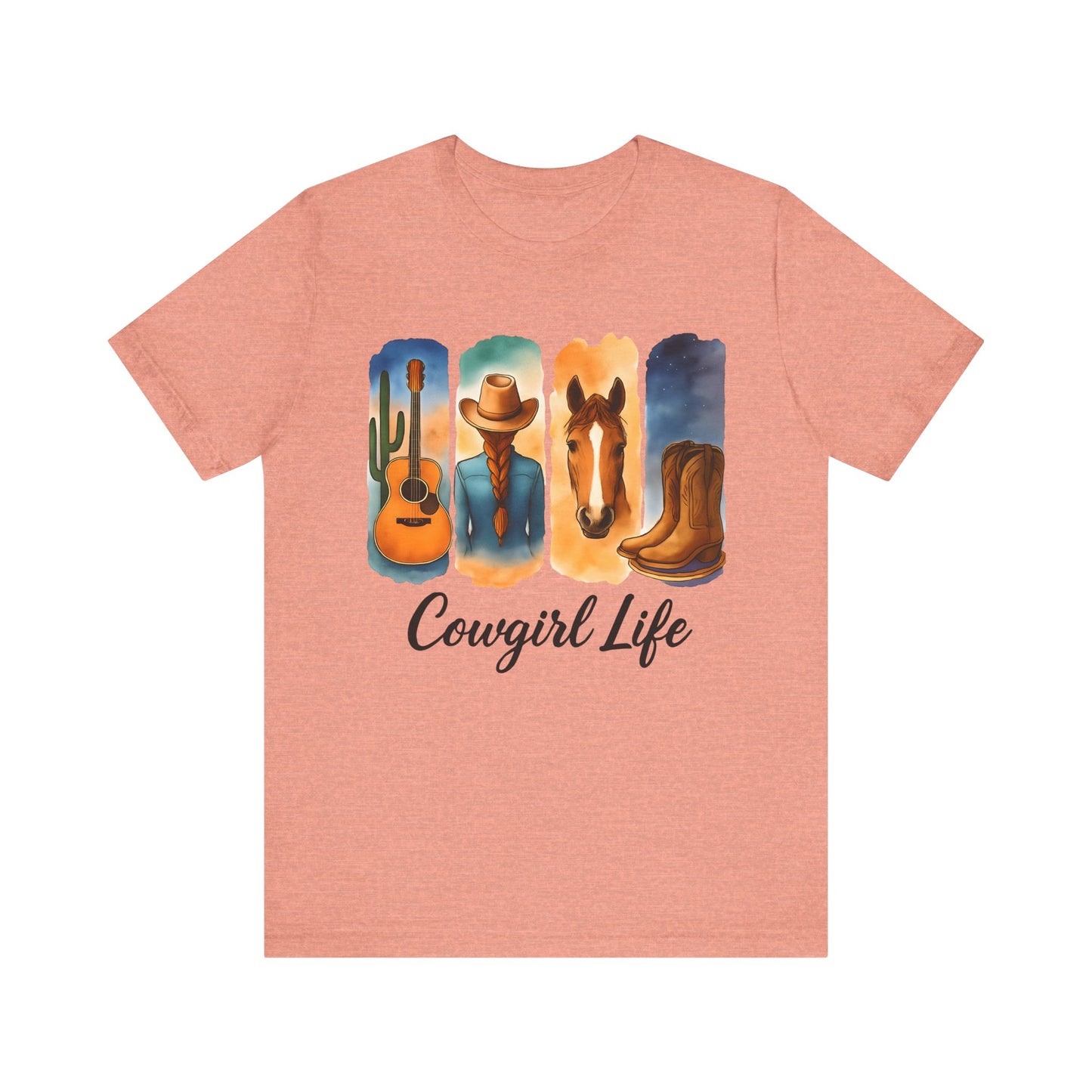 Cowgirl Life - Western Style Shirt, Cowboy Aesthetic Apparel, Country Music Tee, Gift for Cowgirls, Farm Lover T-Shirt