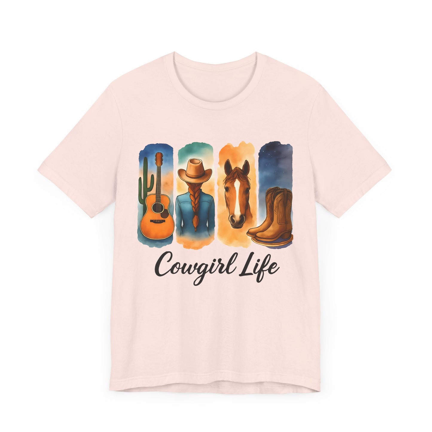 Cowgirl Life - Western Style Shirt, Cowboy Aesthetic Apparel, Country Music Tee, Gift for Cowgirls, Farm Lover T-Shirt