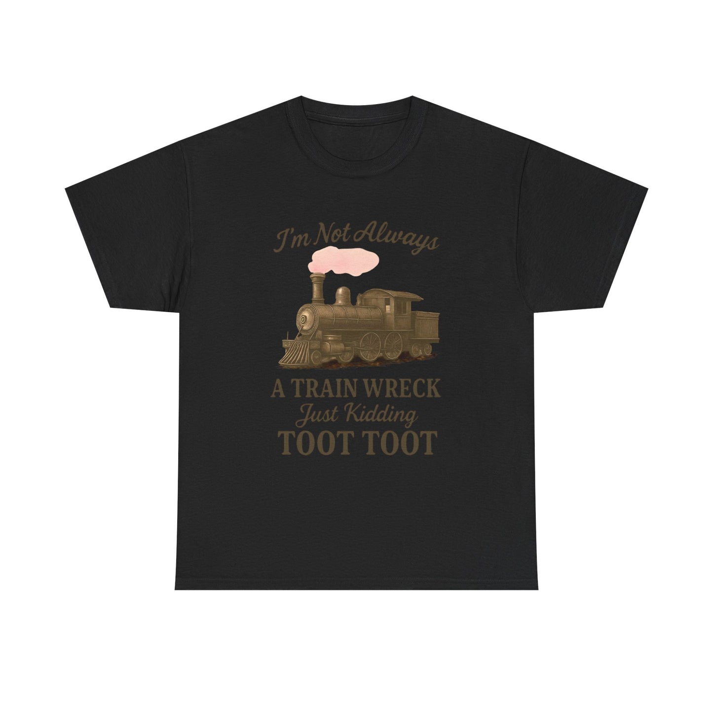 Playful Train Wreck Tee, Humorous Unisex T-Shirt, Fun Gift for Train Lovers, , Casual Wear