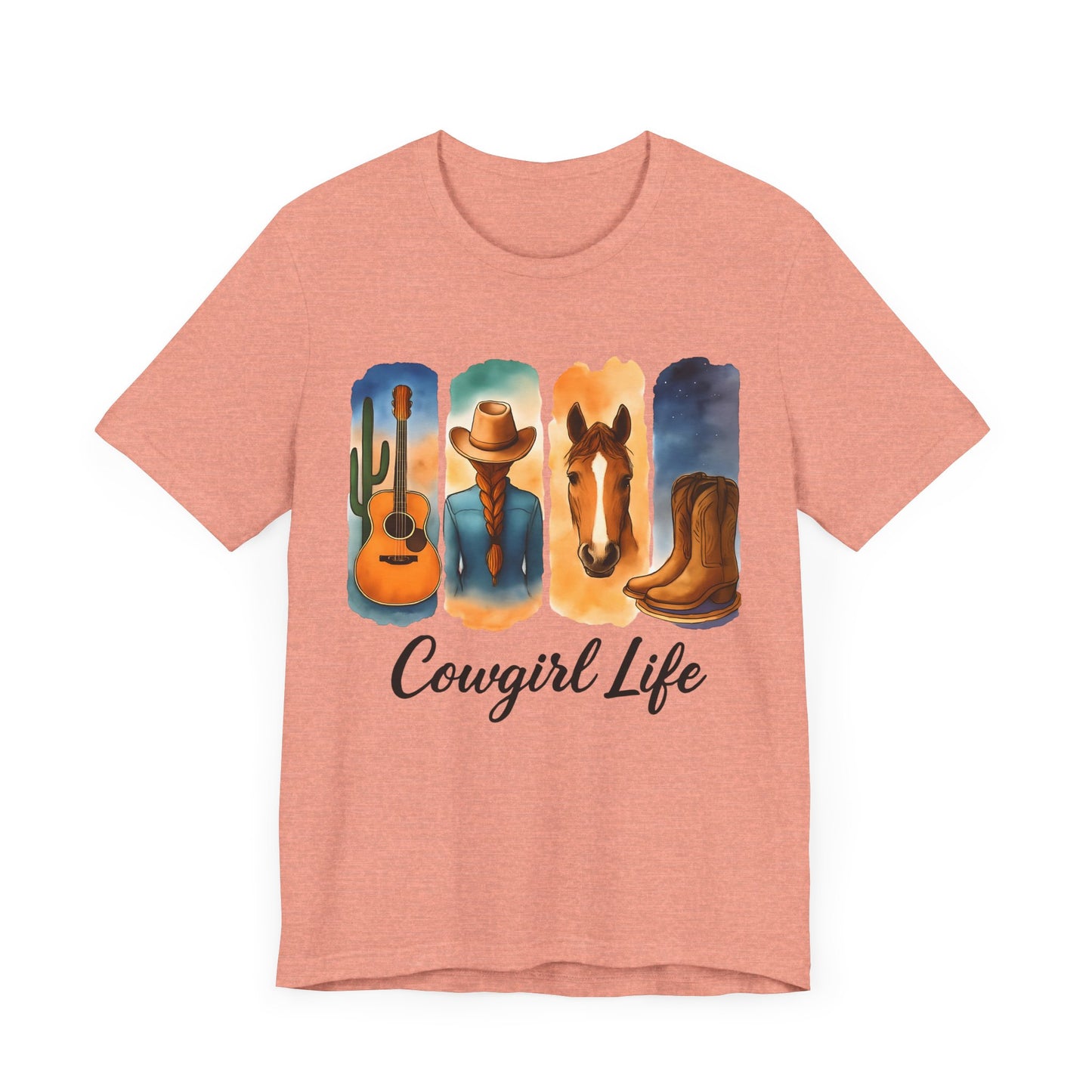 Cowgirl Life - Western Style Shirt, Cowboy Aesthetic Apparel, Country Music Tee, Gift for Cowgirls, Farm Lover T-Shirt