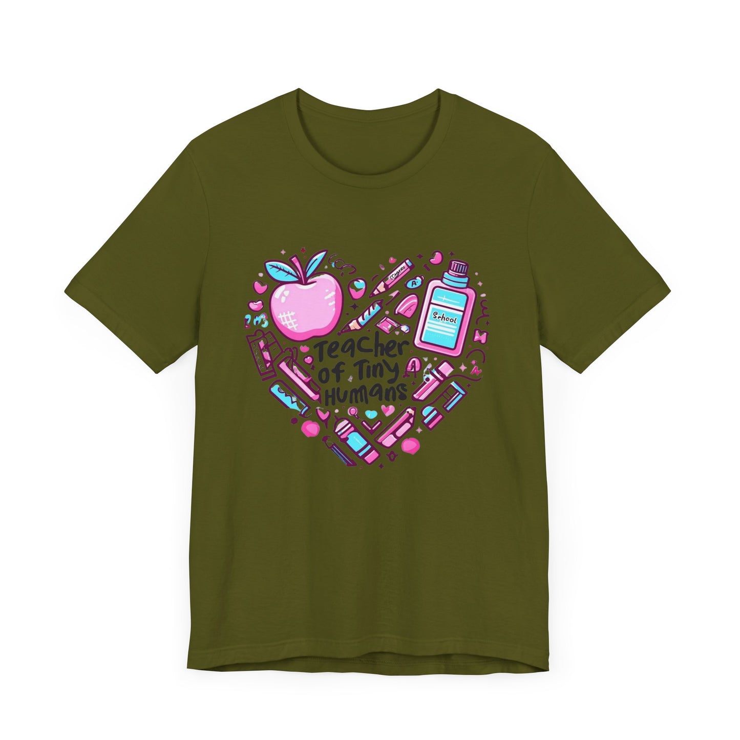 Teacher Heart Graphic Tee, Unisex Teacher Shirt, Gift for Educators, Back to School, Teacher Appreciation, Cute Teacher Outfit
