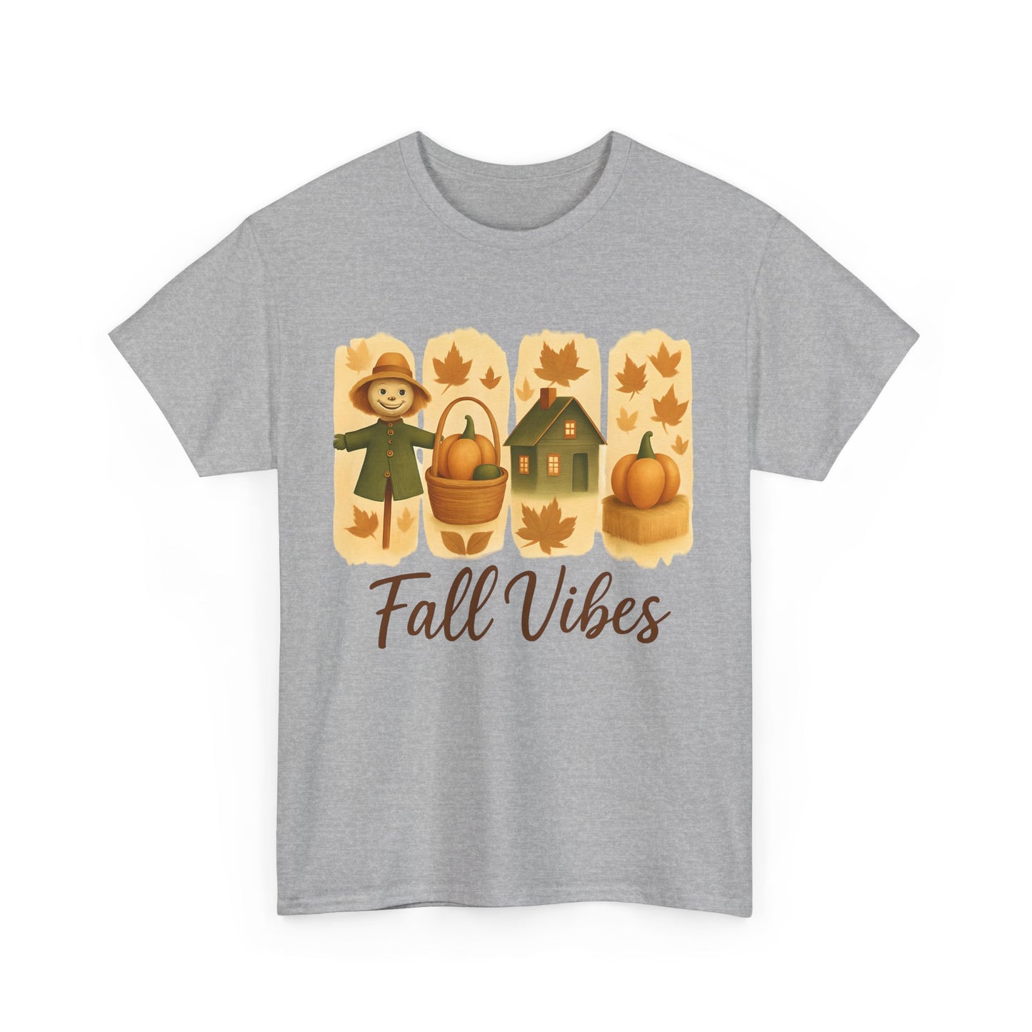 Unisex Fall Vibes Tee, Cozy Autumn Shirt, Seasonal Casual Wear, Pumpkin Patch Gift, Harvest Festival Apparel
