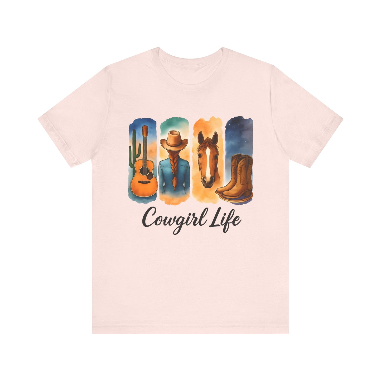 Cowgirl Life - Western Style Shirt, Cowboy Aesthetic Apparel, Country Music Tee, Gift for Cowgirls, Farm Lover T-Shirt