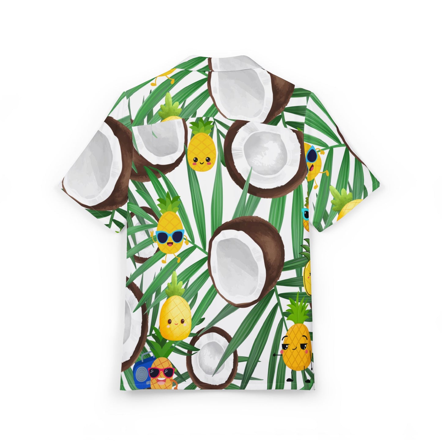 Pineapple Coconut Tropical Button-Down Shirt