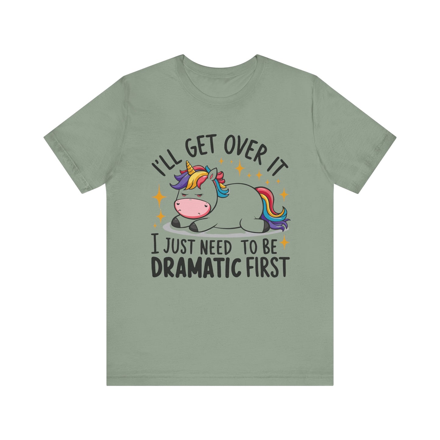 Dramatic Unicorn Tee - Whimsical Humor Shirt for Unicorn Lovers, Fun Gift for Birthdays, Parties, Social Events, Casual Wear