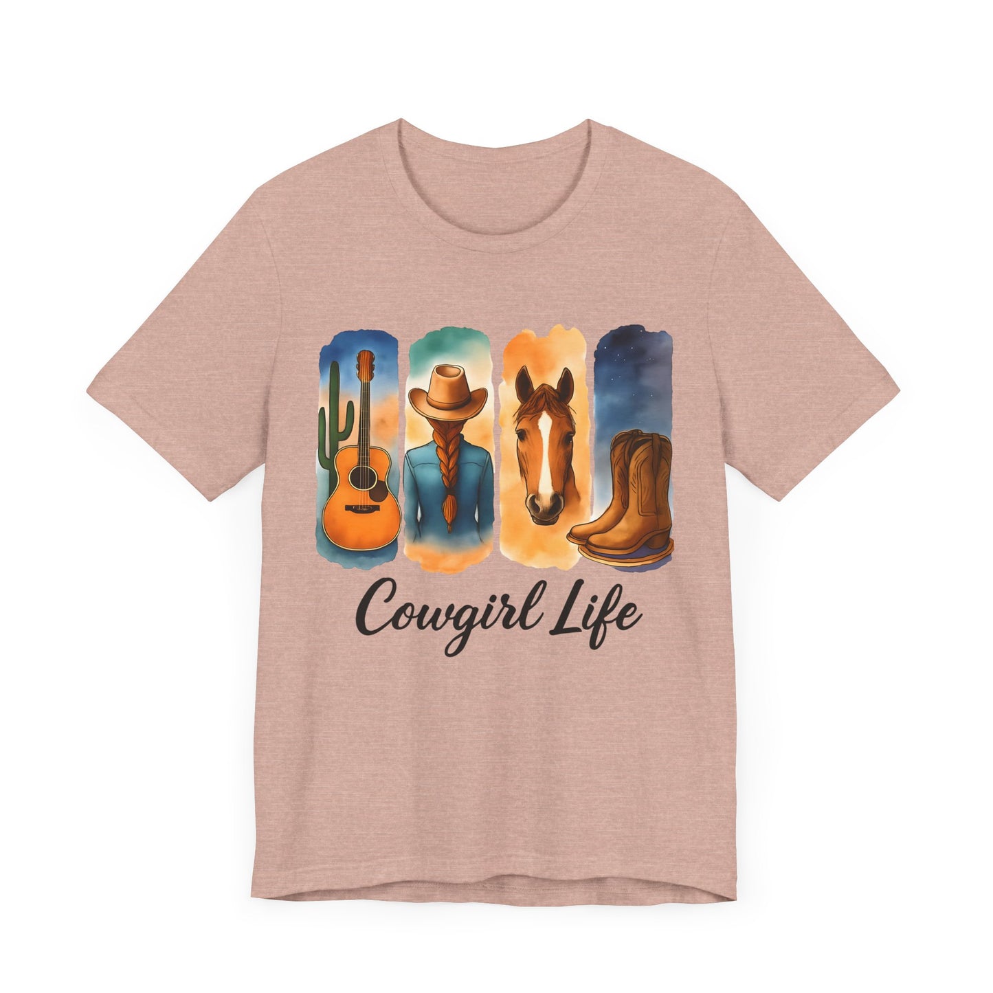 Cowgirl Life - Western Style Shirt, Cowboy Aesthetic Apparel, Country Music Tee, Gift for Cowgirls, Farm Lover T-Shirt