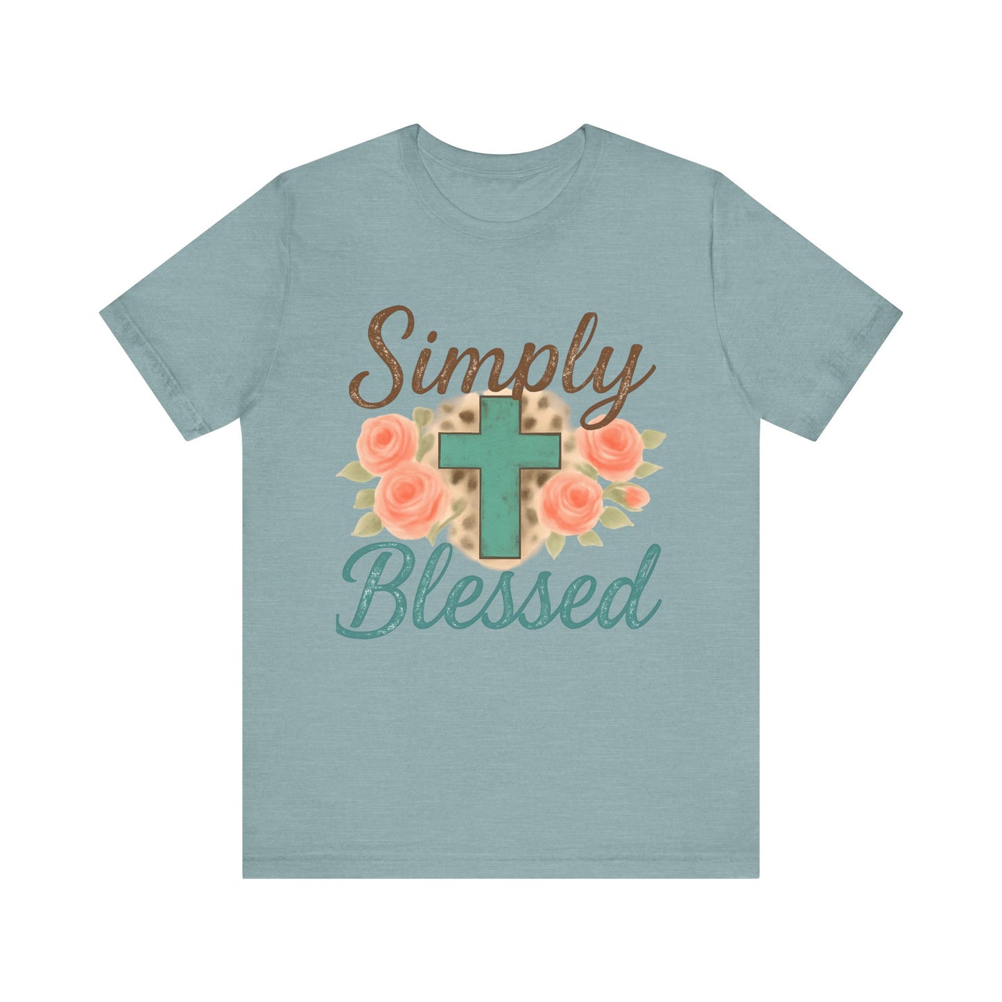 Simply Blessed Unisex Tee, Inspirational T-Shirt, Faith-Based Apparel, Christian Gift, Casual Comfortable Top