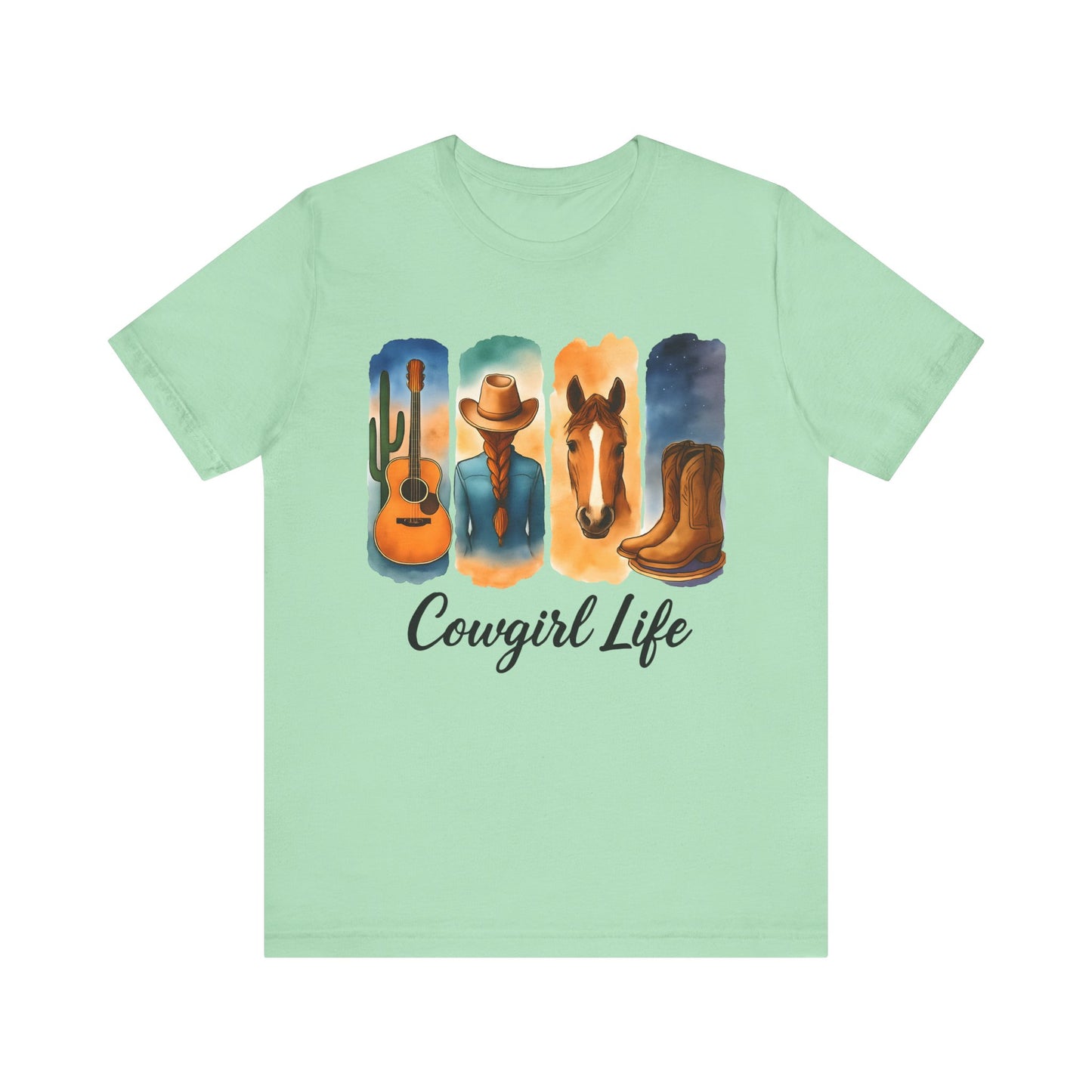 Cowgirl Life - Western Style Shirt, Cowboy Aesthetic Apparel, Country Music Tee, Gift for Cowgirls, Farm Lover T-Shirt
