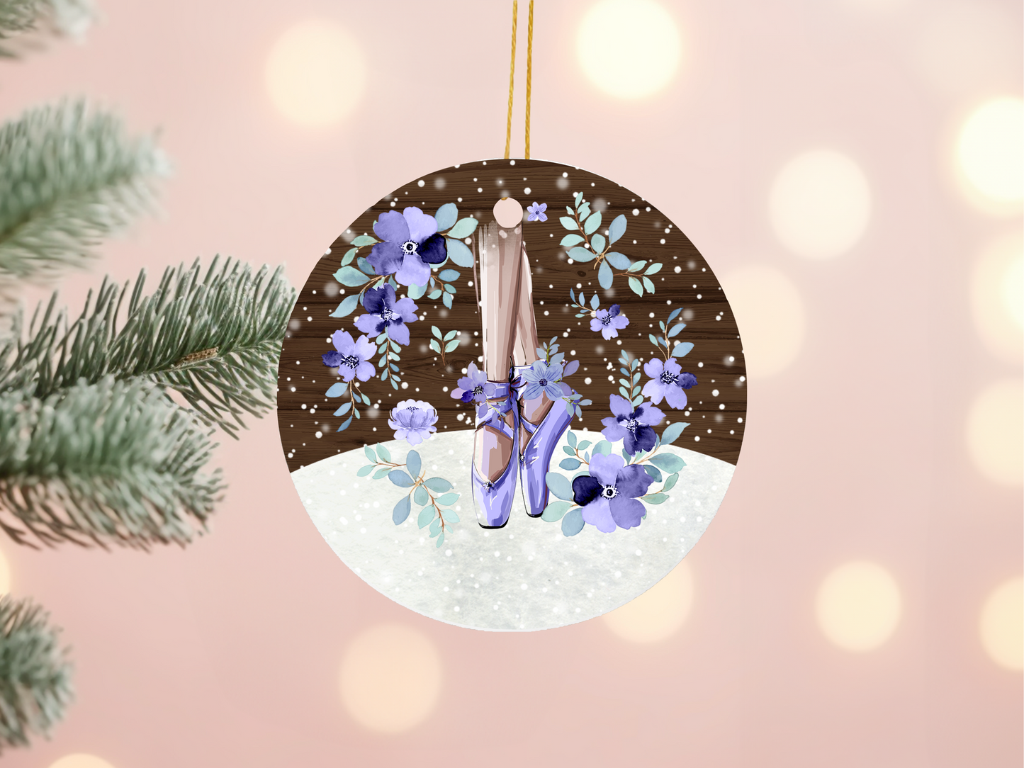 Ballet Slipper Ornament ( Can Be Personalized With A Name)