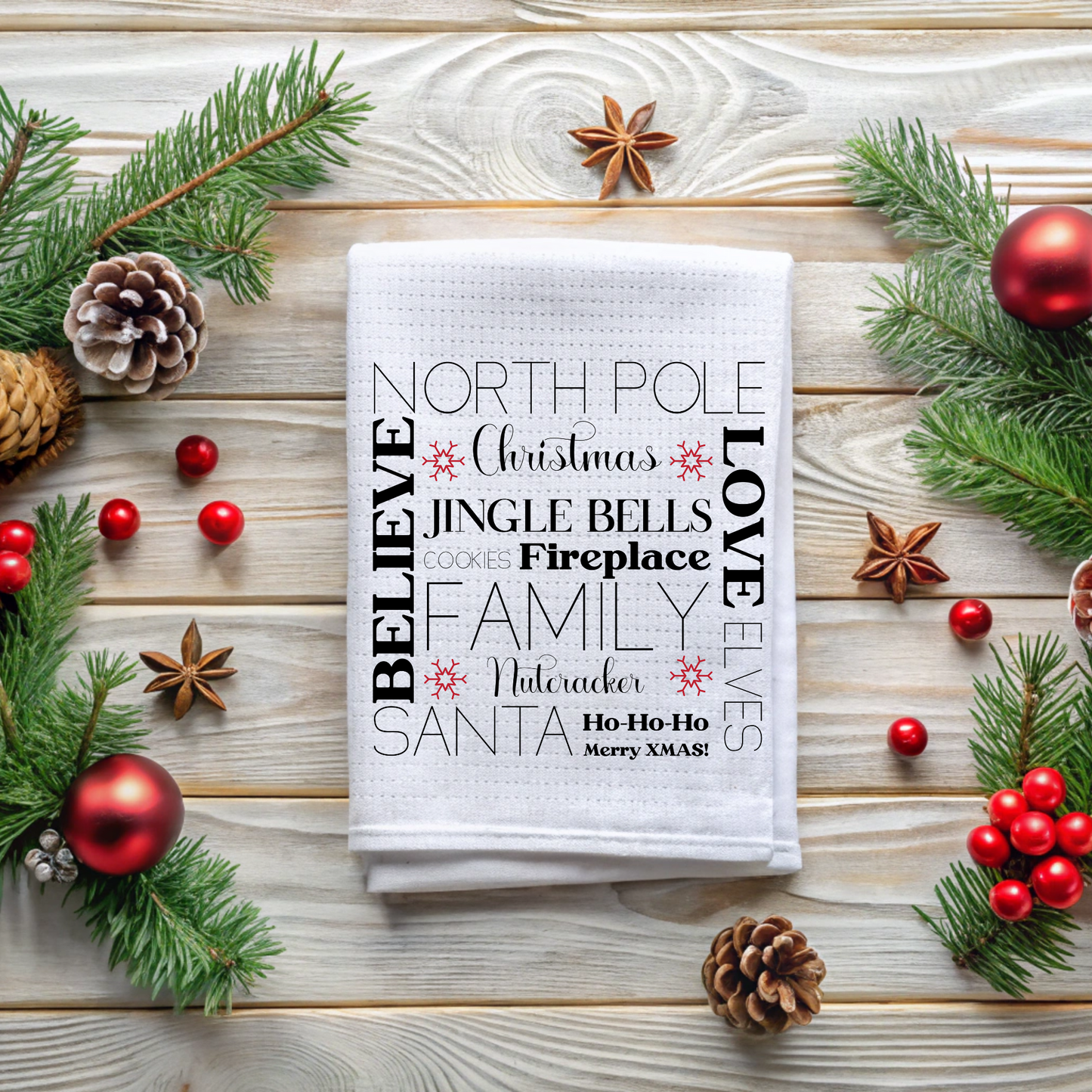 Christmas Subway Tile Design