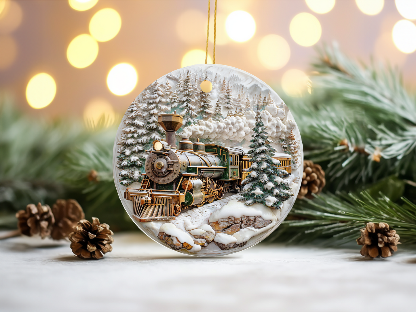 Christmas Train Ornament