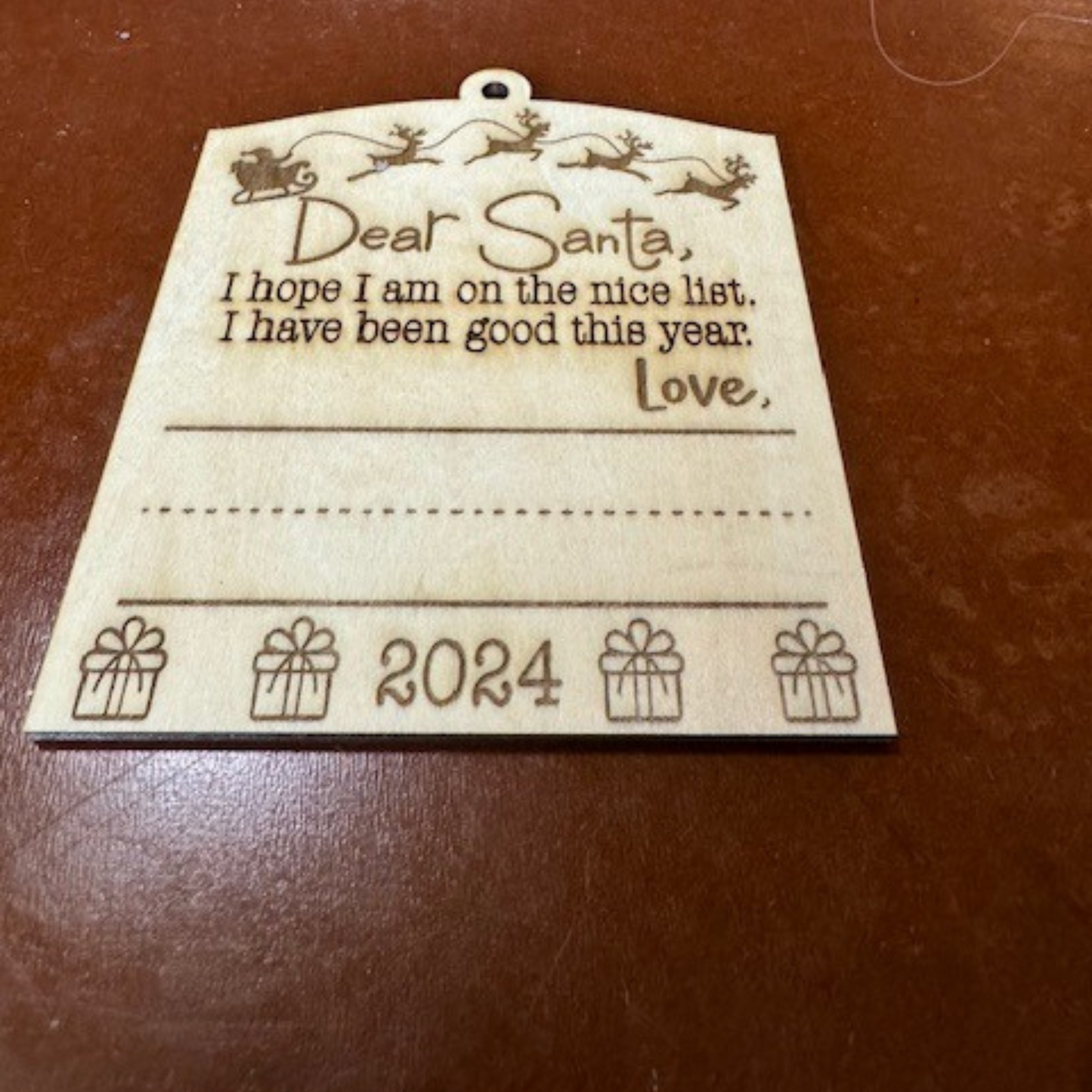 Dear Santa Personalized Ornament