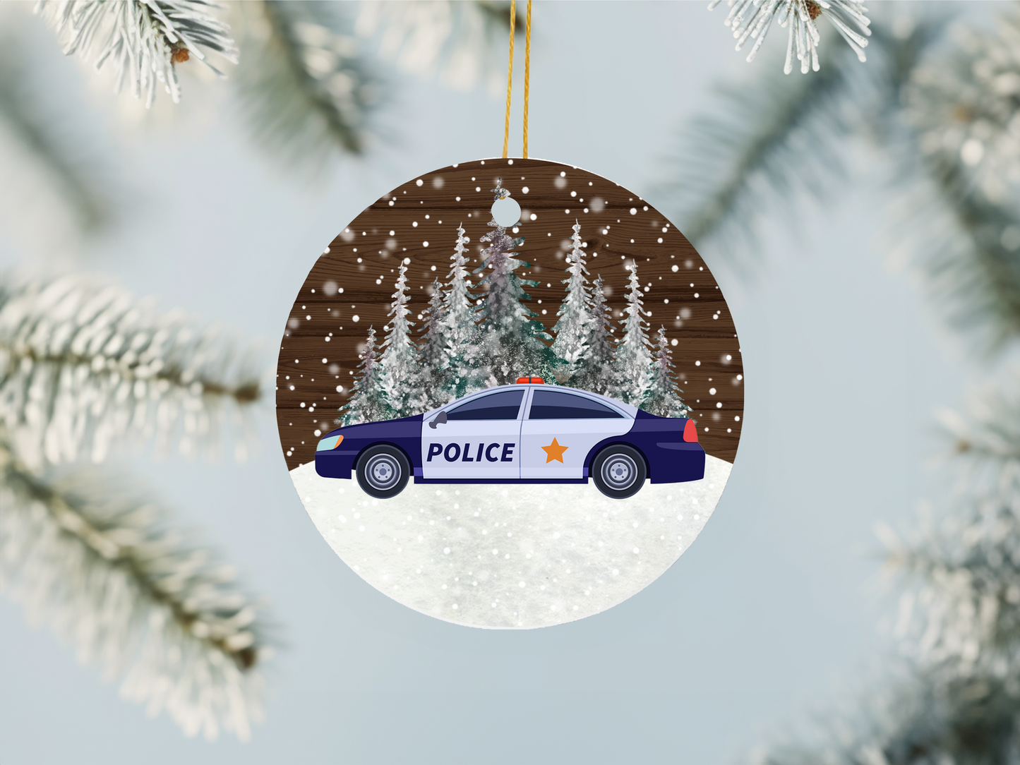 Police Car ( Can Be Customized with Name or Badge #)