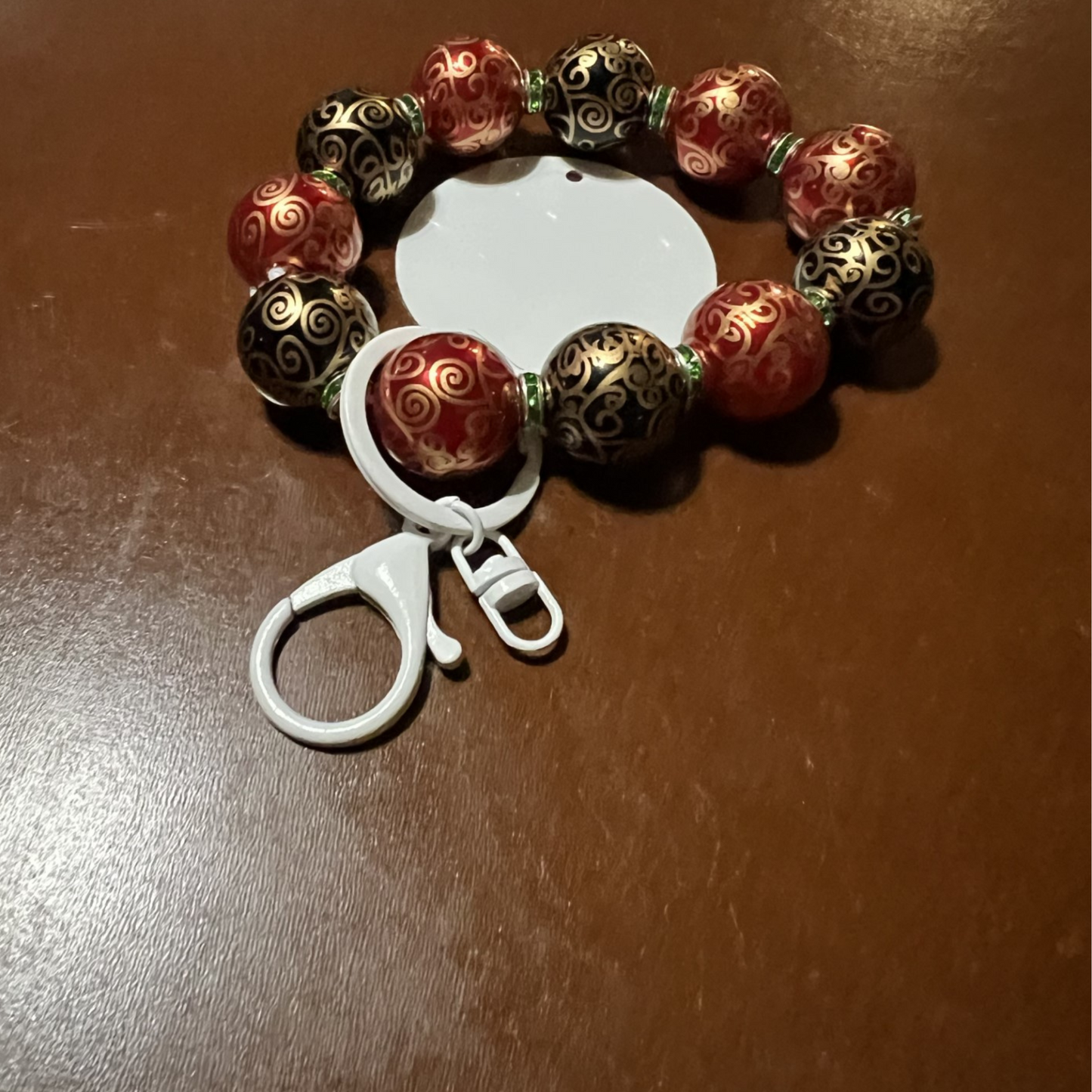 Red and Black with Inlayed Gold Swrils