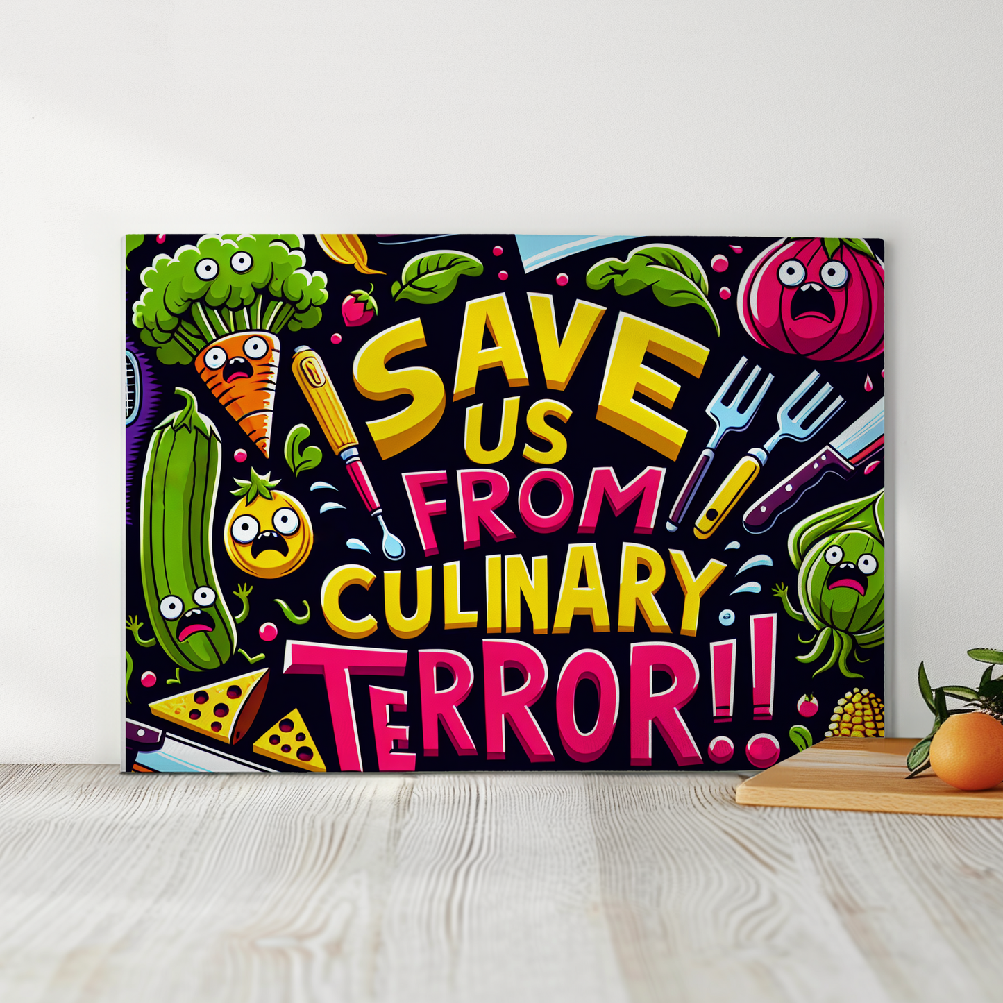 Save Us From Culinary Terror Cutting Board