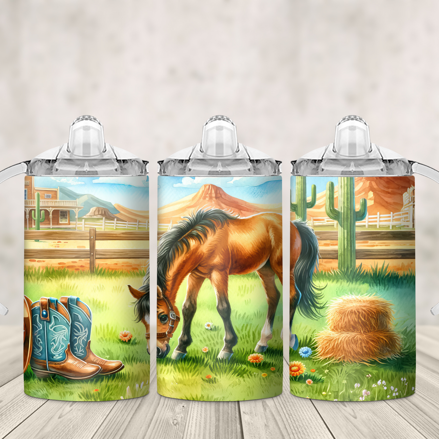 Horse and Boots Sippy Cup Tumbler