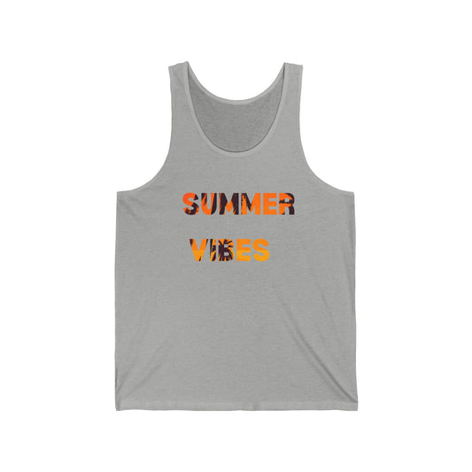 Summer Vibes Unisex Tank Top, Casual Wear, Beach Day, Gift for Him/Her, Summer Outfit, Festival Top, Lightweight Summer Apparel