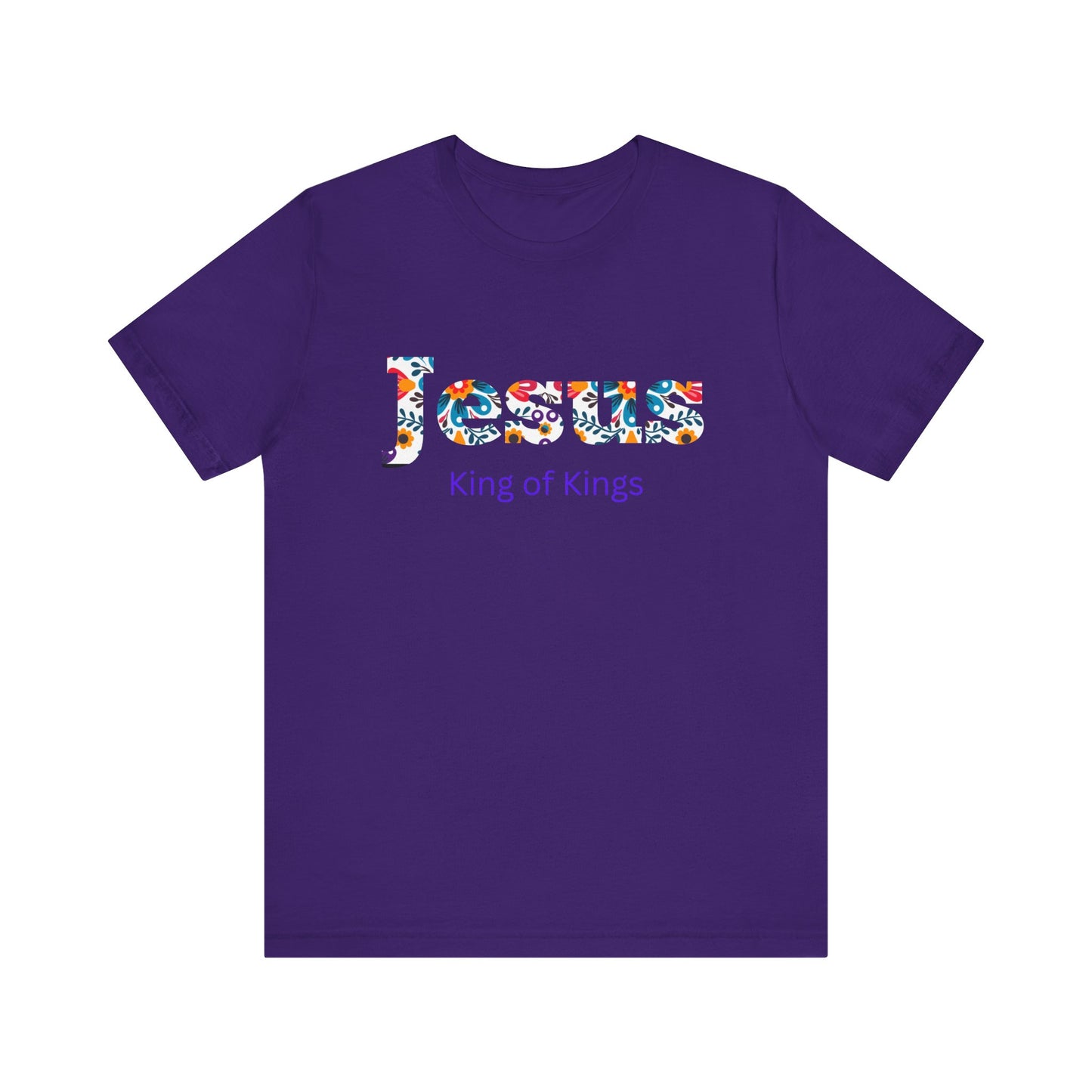 Jesus King of Kings Short Sleeve Tee, Faith-Based Apparel, Religious Gift, Inspirational T-Shirt, Christian Clothing, Spiritual Style