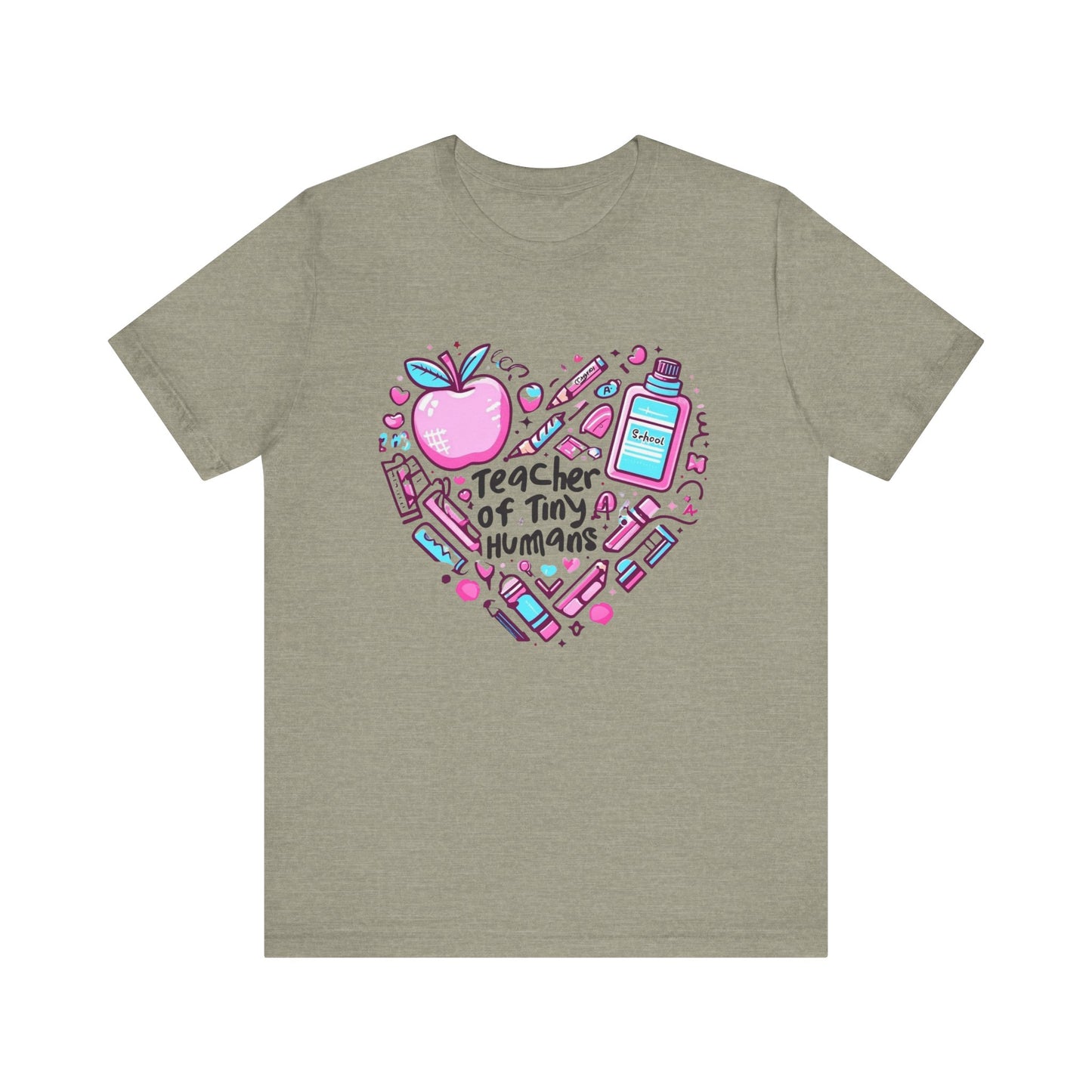 Teacher Heart Graphic Tee, Unisex Teacher Shirt, Gift for Educators, Back to School, Teacher Appreciation, Cute Teacher Outfit