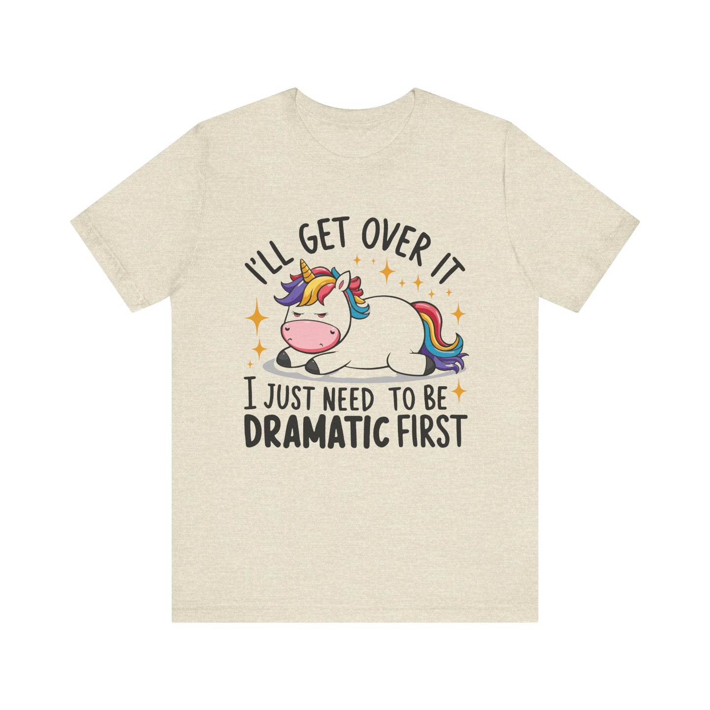 Dramatic Unicorn Tee - Whimsical Humor Shirt for Unicorn Lovers, Fun Gift for Birthdays, Parties, Social Events, Casual Wear