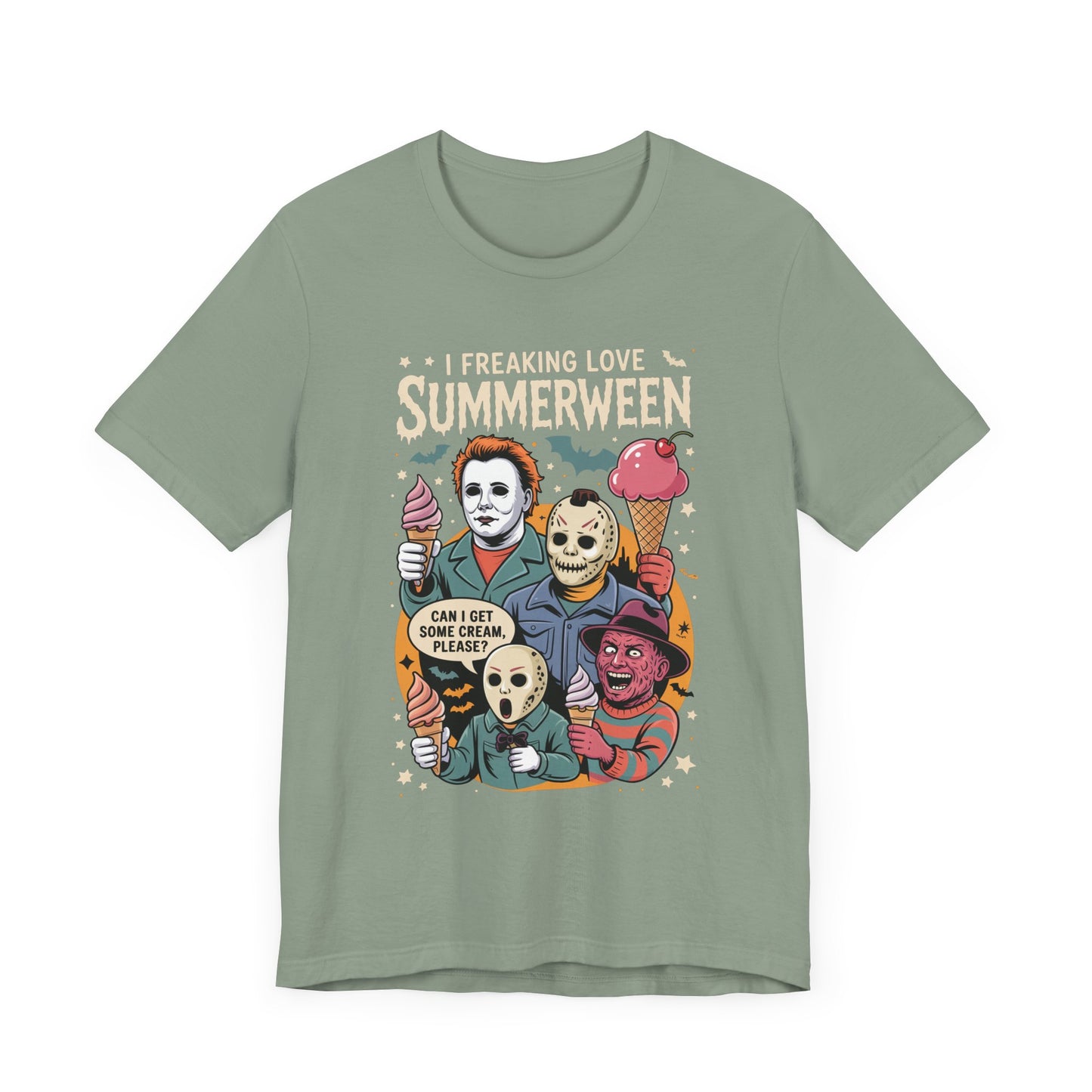 Spooky Summerween Tee, Halloween Shirt, Horror Movie Fan Tee, Summer Celebration T-Shirt, Unisex Graphic Tee