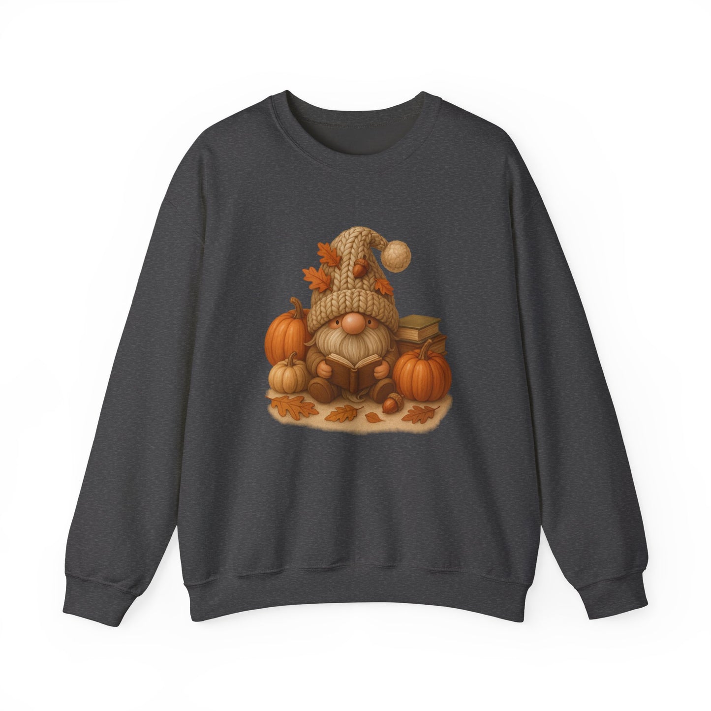 Cozy Fall Gnome Sweatshirt with Pumpkins, Autumn Apparel