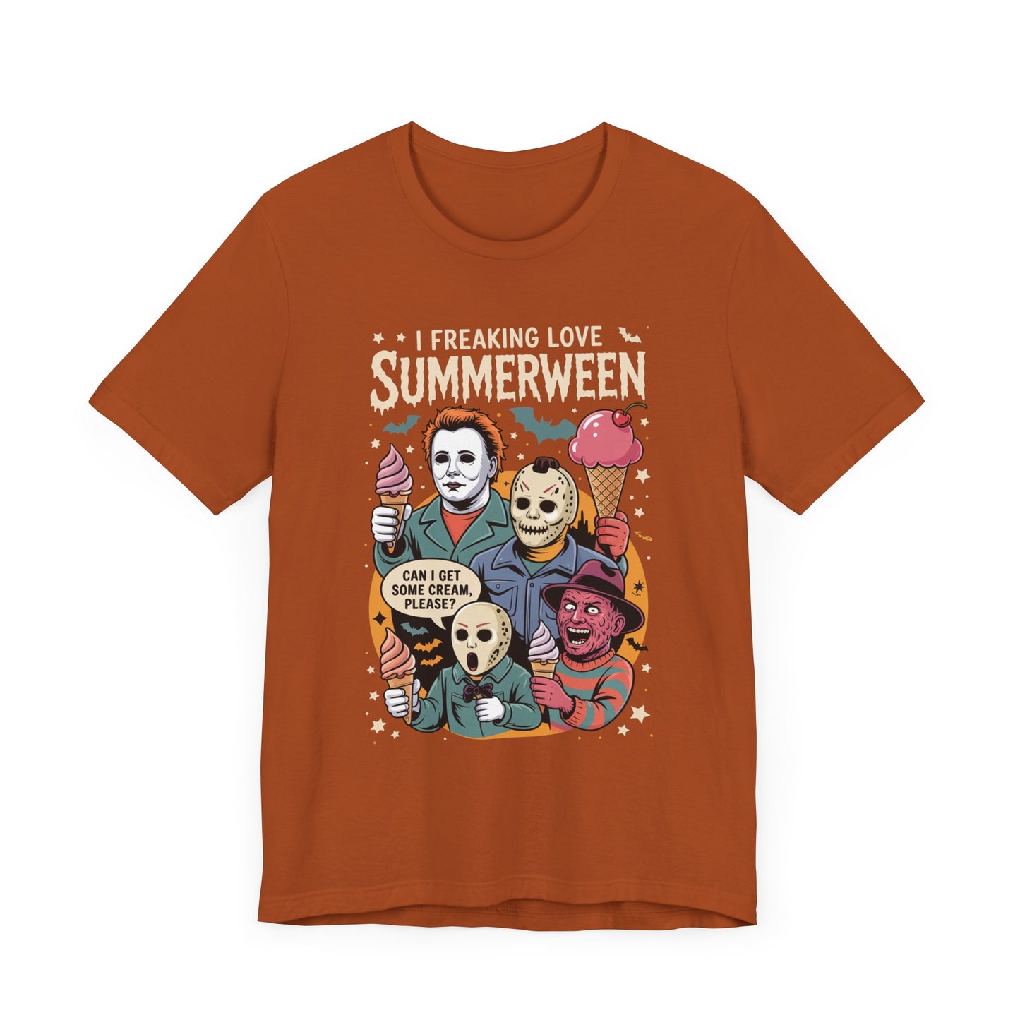 Spooky Summerween Tee, Halloween Shirt, Horror Movie Fan Tee, Summer Celebration T-Shirt, Unisex Graphic Tee