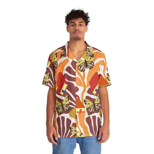 Hawaiian Shirt Books and Butterflys Tropical Book Lover Men's