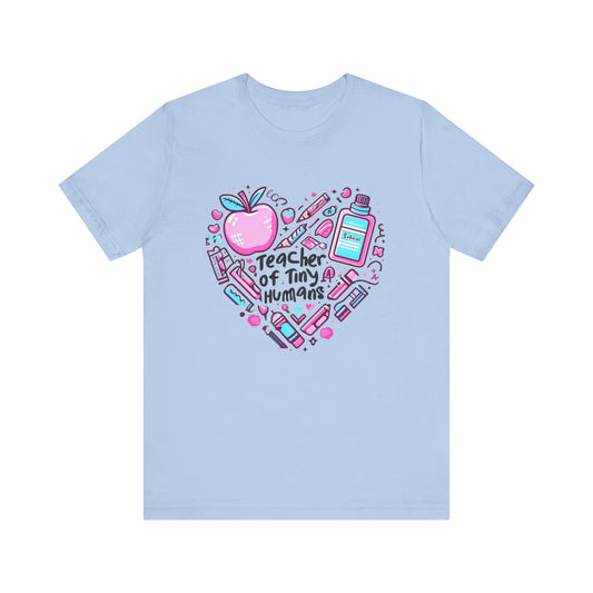 Teacher Heart Graphic Tee, Unisex Teacher Shirt, Gift for Educators, Back to School, Teacher Appreciation, Cute Teacher Outfit