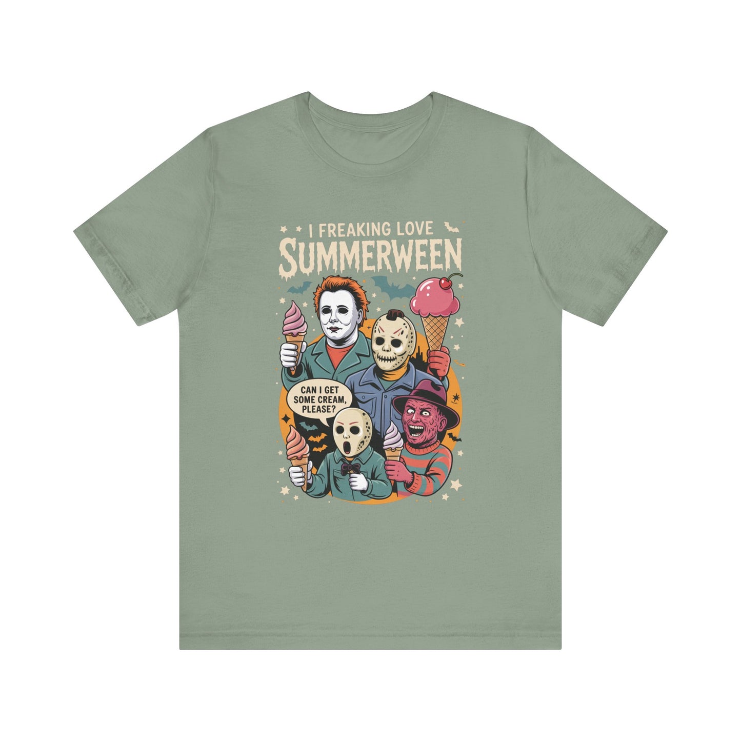 Spooky Summerween Tee, Halloween Shirt, Horror Movie Fan Tee, Summer Celebration T-Shirt, Unisex Graphic Tee