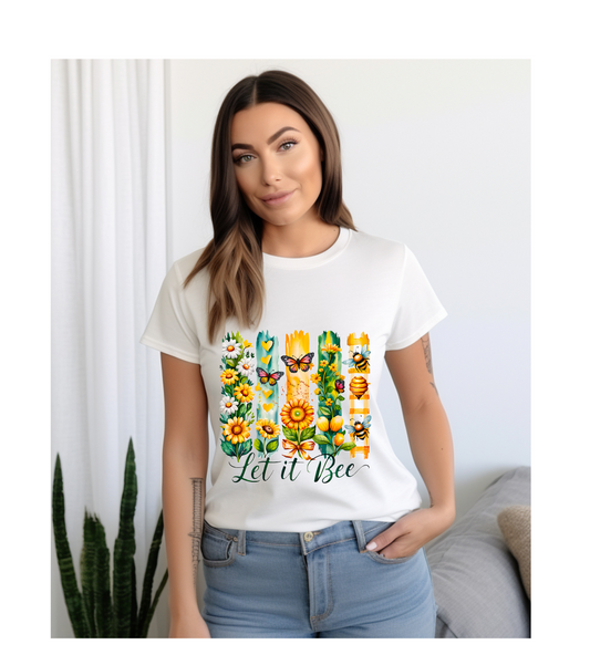 Let It Bee Unisex Tee - Floral Graphic T-Shirt for Nature Lovers, Casual Wear, Gift for Gardeners, Beekeeping Enthusiasts, [...]