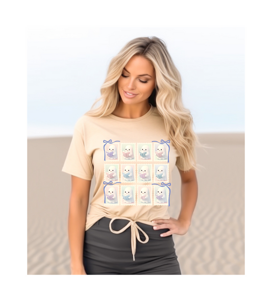 Cute Ghost Collage Tee, ,  Casual Wear