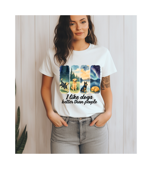 Dog Lovers Unisex Tee, I Like Dogs T-Shirt, Pet Owner Gift, Animal Lover Apparel, Casual Dog T-Shirt