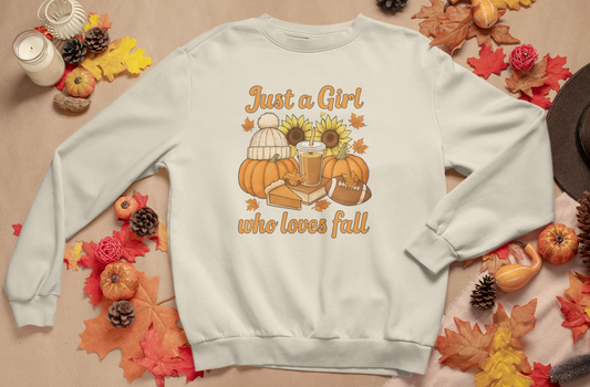Fall Sweatshirt - Just a Girl Who Loves Fall