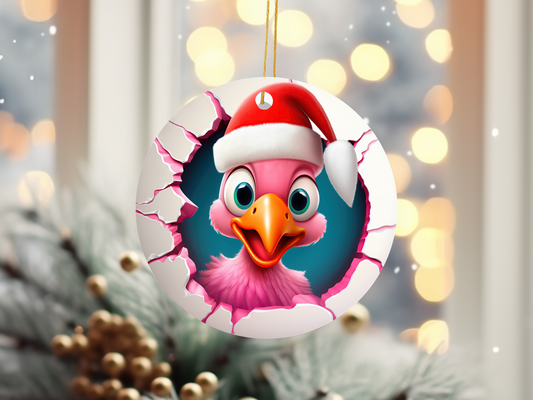 3D Flamingo Ornament