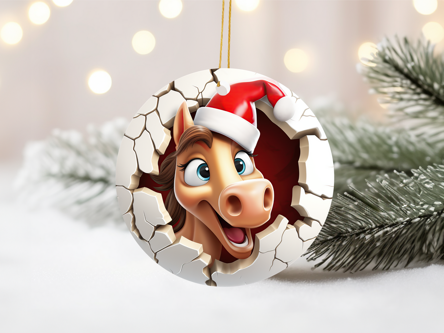 3 D Horse Ornament