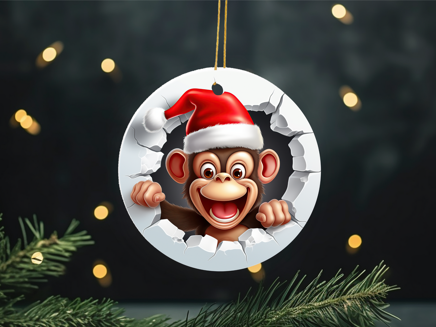 3D Monkey Ornament