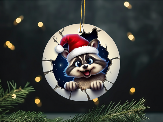 3D Racoon Ornament