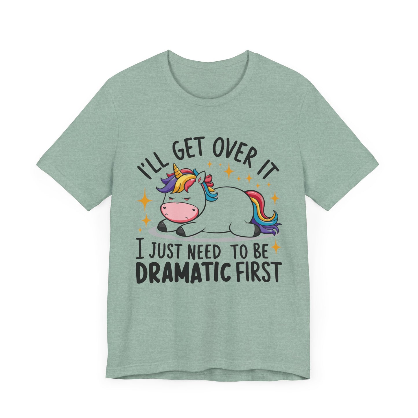 Dramatic Unicorn Tee - Whimsical Humor Shirt for Unicorn Lovers, Fun Gift for Birthdays, Parties, Social Events, Casual Wear