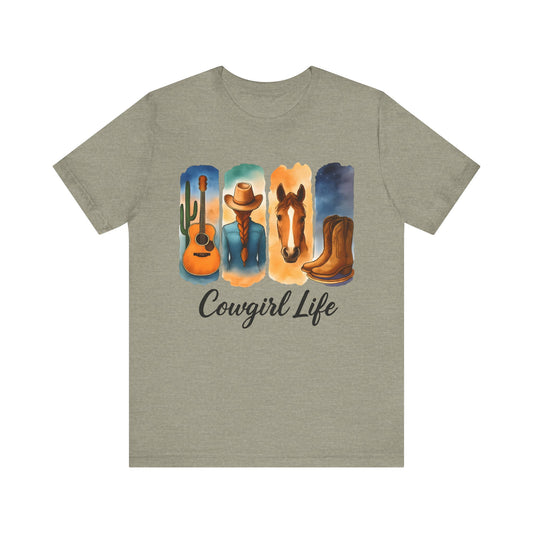 Cowgirl Life  - Western Style Shirt, Cowboy Aesthetic Apparel, Country Music Tee, Gift for Cowgirls, Farm Lover T-Shirt