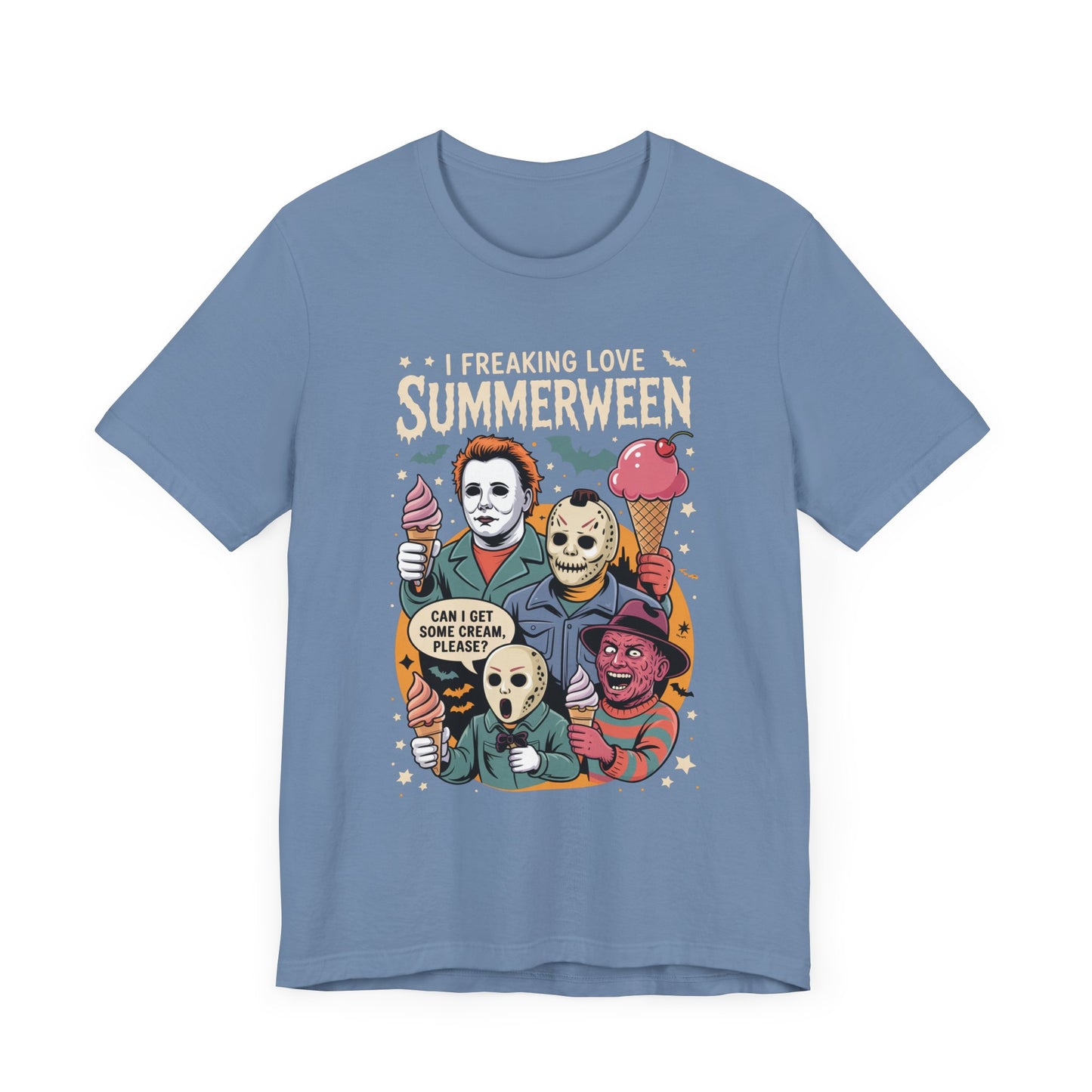 Spooky Summerween Tee, Halloween Shirt, Horror Movie Fan Tee, Summer Celebration T-Shirt, Unisex Graphic Tee