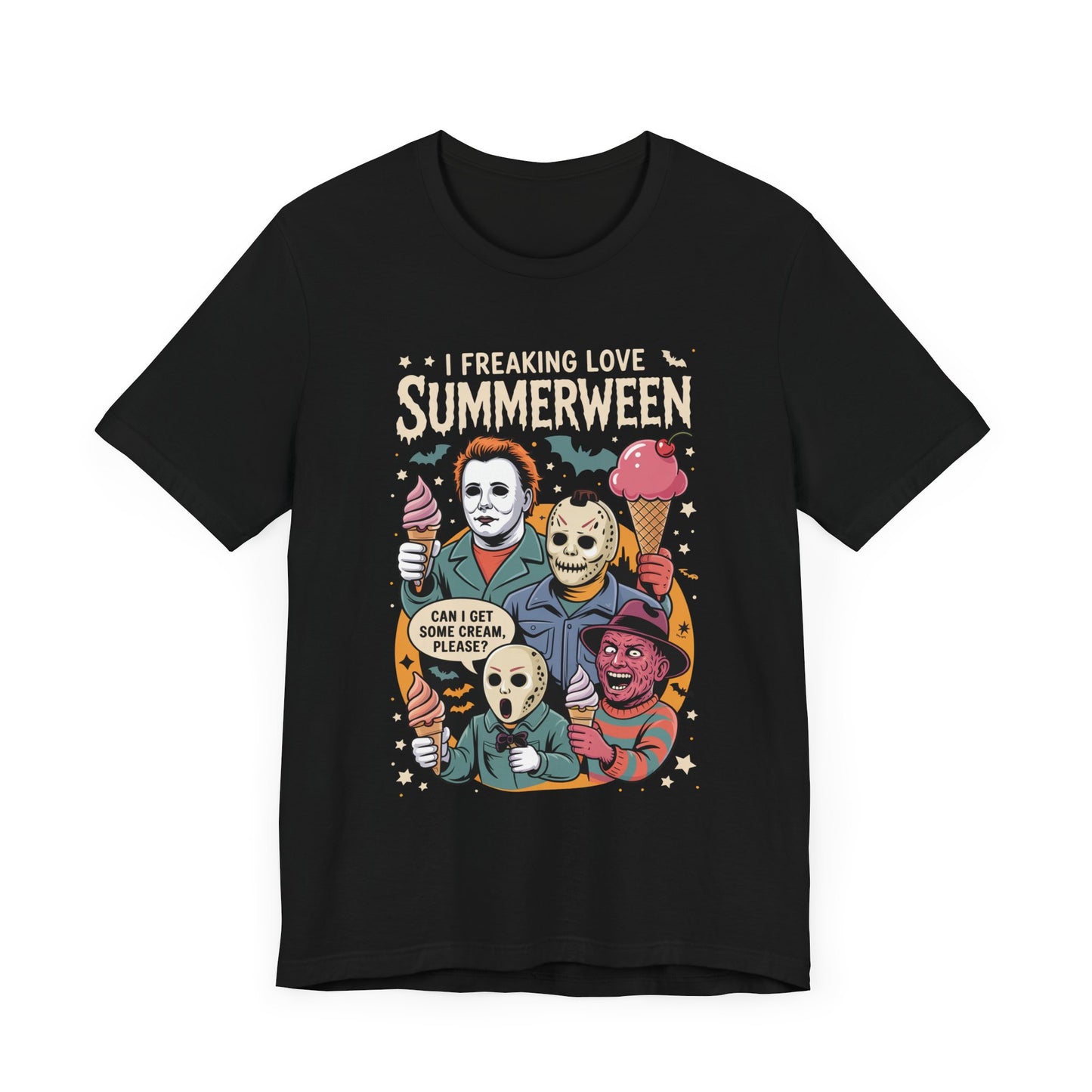Spooky Summerween Tee, Halloween Shirt, Horror Movie Fan Tee, Summer Celebration T-Shirt, Unisex Graphic Tee
