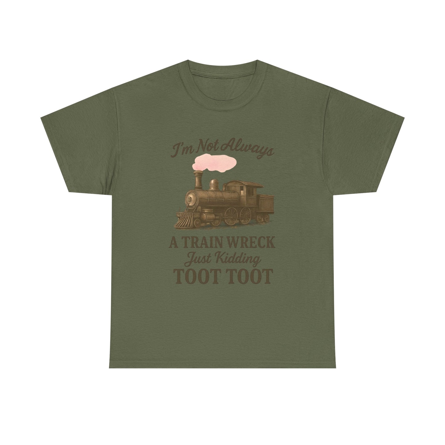 Playful Train Wreck Tee, Humorous Unisex T-Shirt, Fun Gift for Train Lovers, , Casual Wear