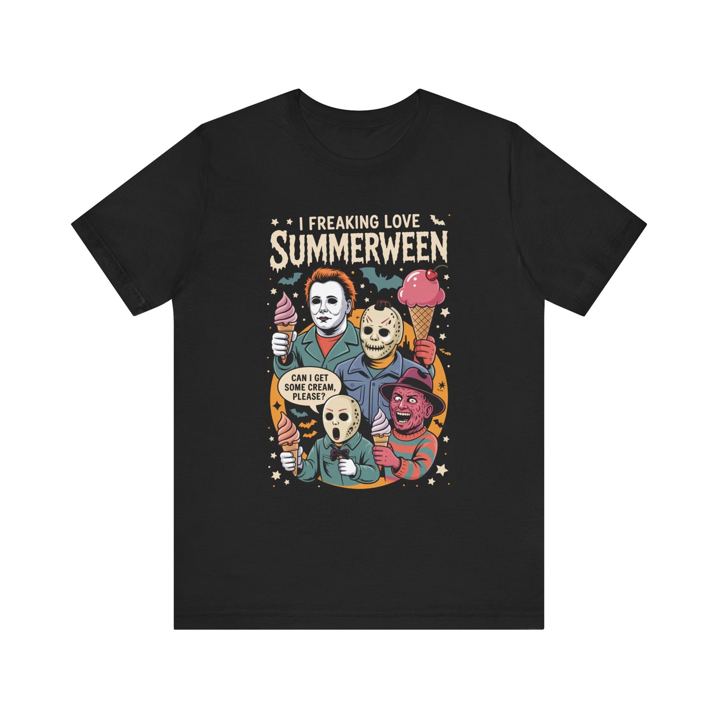 Spooky Summerween Tee, Halloween Shirt, Horror Movie Fan Tee, Summer Celebration T-Shirt, Unisex Graphic Tee