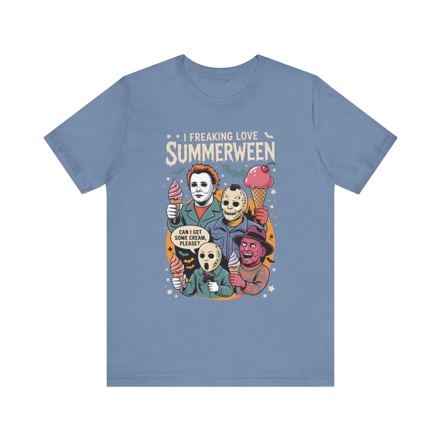 Spooky Summerween Tee, Halloween Shirt, Horror Movie Fan Tee, Summer Celebration T-Shirt, Unisex Graphic Tee