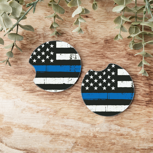 Blue Line Car Coasters