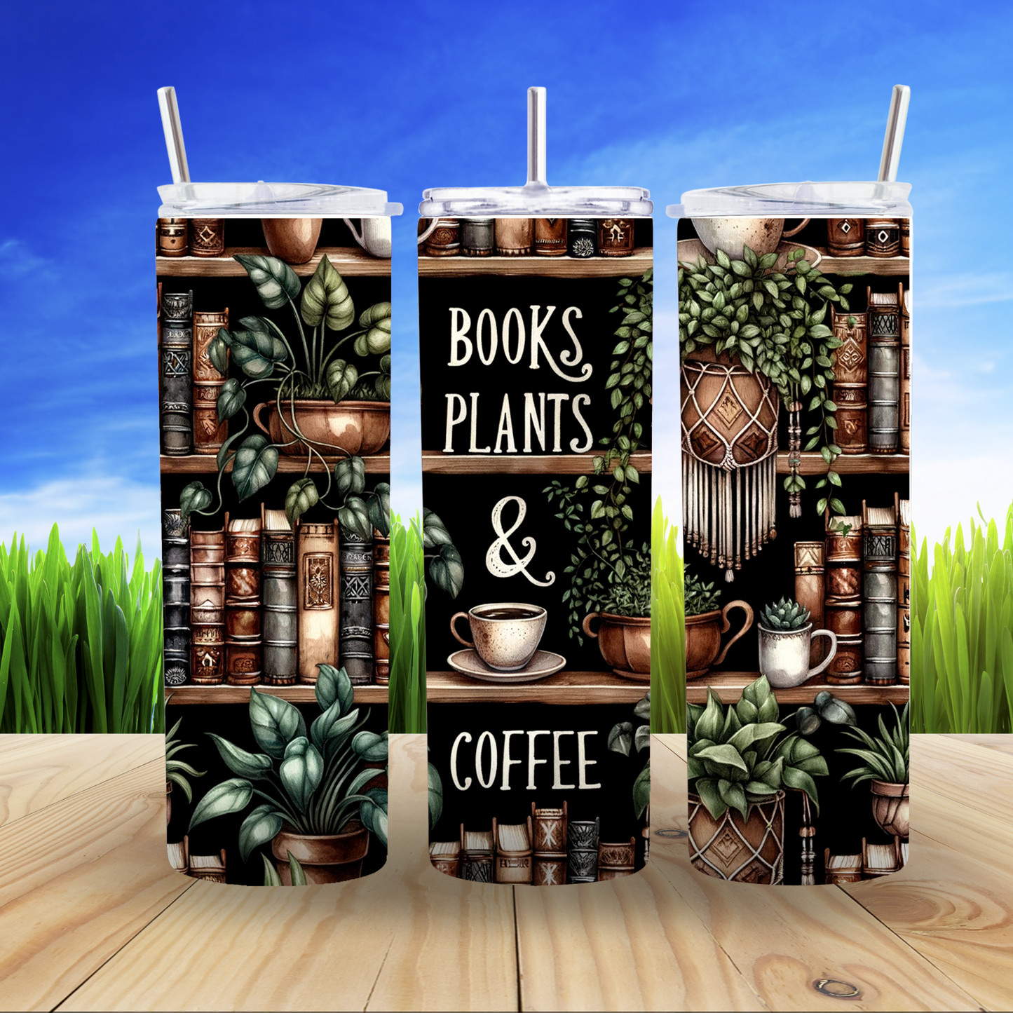 Books Plants And Coffee