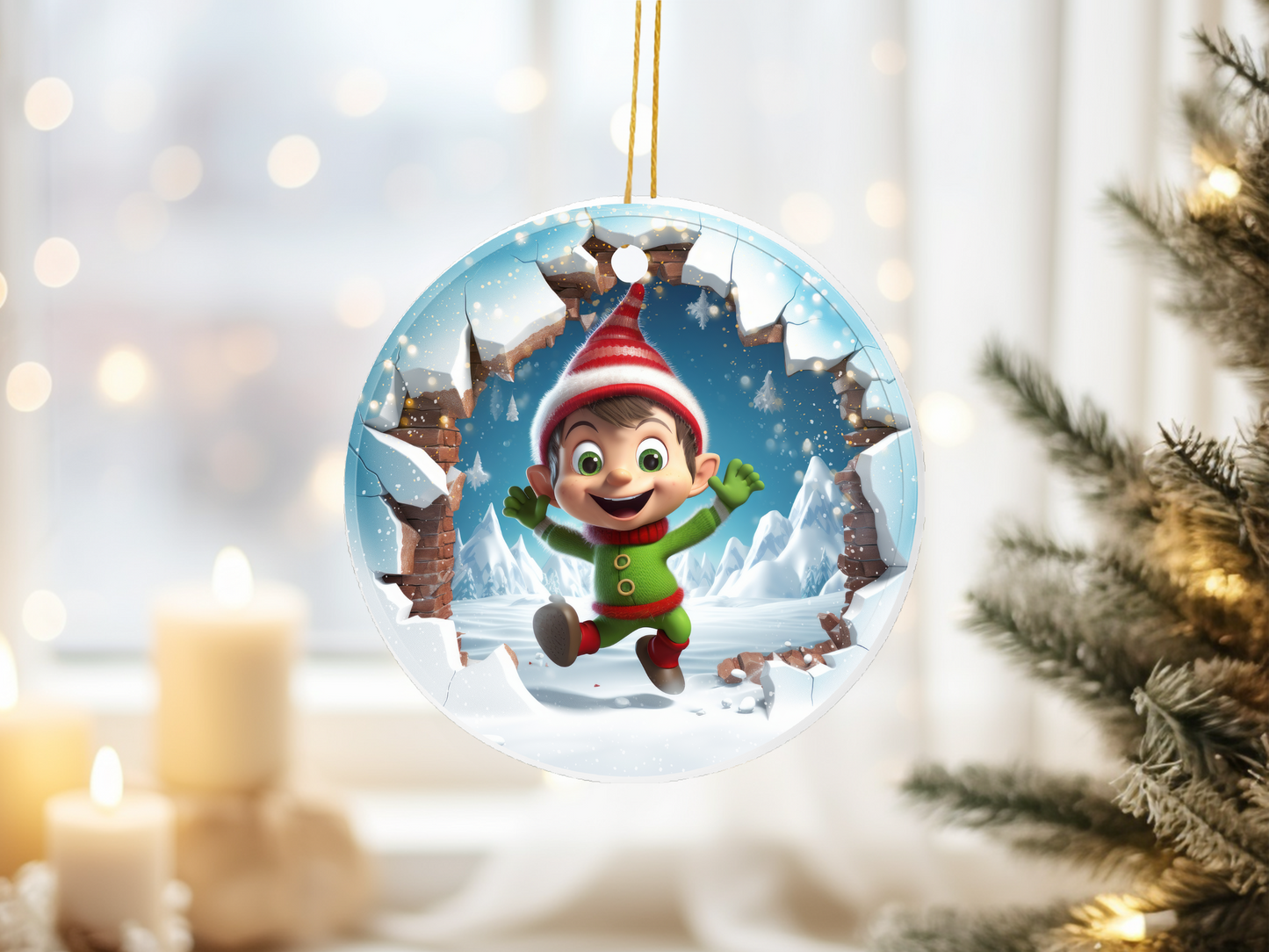 3D Elf Ornament